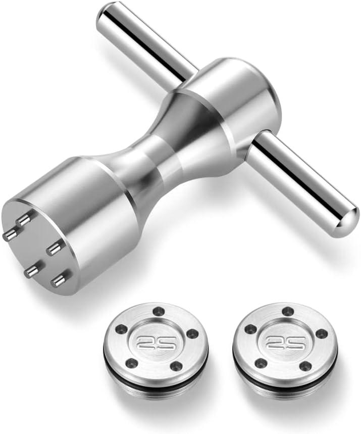 Golf Putter Weights 2pcs 5g/10g/15g/20g/25g/30g/35g/40g/45g with Wrench Kit Set Compatible with Titleist Scotty Cameron Putter Golf Accessory (2pcs 25g+Wrench)