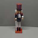 Blosssound 15 Inch Christmas Baseball Nutcracker Decorations Wooden Baseball Player Nutcracker Figurine Red and Blue Sports Game Ornament Winter Christmas Holiday Table Decor Party Favor Supplies