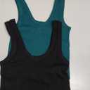 2 Pieces Womens Tank Tops Cute Sexy Going Out Ribbed Summer Tops Black White Crop Tops for Women, Medium 