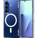 Spigen for Galaxy Z Fold 7 Case, Ultra Hybrid Pro MagFit [Anti-Yellowing] [Fast Wireless Charging/Hinge Protection] - Clear White 