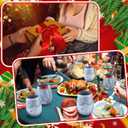 4 Pcs 20 oz Christmas Stemless Wine Glasses Gnome Holiday Wine Glasses Hand Painted Santa Gnome Design Festive Drinkware Mug Cup Gifts Hold Hot Cold Beverages for Xmas Winter Party