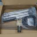 15-inch Metal Extra Large Chicken Poop Scooper, Heavy Duty Chicken Coop Scoop with 36" to 61" Adjustable Stainless Steel Long Handle, Litter Sifting Shovel for Chicken Coop Cleaning