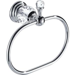 WOLIBEER Chrome Towel Ring,Crystal Hand Towel Holder,Bath Oval Hand Towel Rack Hanger Wall Mounted Bling Bathroom Accessories
