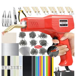 Upgraded 220W Plastic Welder, 2 in 1 Plastic Welding Kit Plastic Repair Welder Kit 1000PCS Hot Stapler Soldering Gun with 100PCS Plastic Welding Rods Car Bumper Repair Kit for Most Plastic Repair