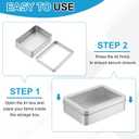 PATIKIL 2 Pcs Metal Tin Box, 5.1 x 3.7 x 1.5 Inch Rectangular Storage Tin Box with Lid Portable Tinplate Container with Window for Home Organizer Crafts Gifts Keys Cookies Cards Storage