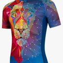 Men's Cycling Jersey Short Sleeve Breathable Biking Shirts Summer Bicycle Tops Quick Dry, L