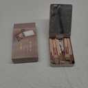 BS-MALL Travel Makeup Brush Set Foundation Powder Concealers Eye Shadows Makeup Set with LED light Mirror 14 Pcs Mini Makeup Brushes (APINK)