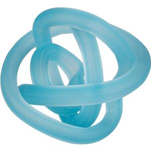 Beachcombers Coastal Life Teal Frosted Glass Knot Coastal Beach Ocean Decor Decoration Teal