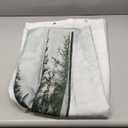 ORTIGIA 54x78 Misty Forest Stall Shower Curtain for Small Bathroom, Green Narrow Nature Woodland Shower Curtain Set with Hooks, Waterproof Fabric Pine Tree Fog Magic Home Bath Curtain