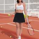 DLOODA Golf Skorts for Women with Pockets Inner Shorts Tennis Skirt High Waisted Athletic Skorts Workout Pickleball (Black, S)