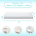 5" Hx52 Lx27.5 W Breathable Mattress
Waterproof and Removable Machine Washable Outer Cover, CertiPUR-US Certified Medium Firm Foam