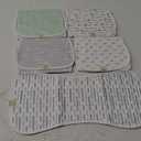 Organic Burp Cloths Baby Boy & Girl - 5-Pack Super Absorbent Cotton Burping Cloths for Babies, Soft & Plush Newborn Spit Up Rags, Infant Towels for Milk Spit Up, Unisex, Large 21" x 10" (Vessels)