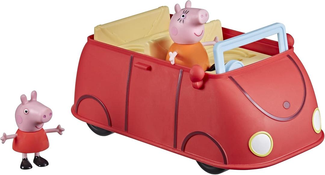 Peppa Pig Peppas Adventures Peppas Family Red Car Preschool Toy, Speech and Sound Effects, Includes 2 Figures, for Ages 3 and Up