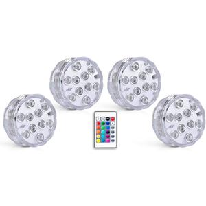 Bathroom Lights Wireless Battery Operated, Waterproof Led Glow Light for Bath Shower Spa Vanity Lamp, for Over Mirror Wall Ceiling Lights, RGB Multi Color Remote Controlled, 7pcs
