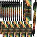 25 Set Black History Month Pens Bulk with Bookmarks for Women Men African American Gifts Inspiration Freedom Party Favors Office Supplies Festival Celebration