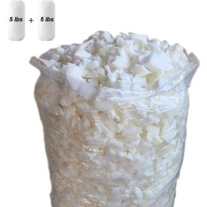 HOXXME 10lbs Shredded Memory Foam Filler or Bean Bag Filling, Premium Beanbag Stuffing/Foam Refill for Pillow, Dog Beds Chairs Cushion, Arts Crafts, Stuffed Animals (White,10lbs)