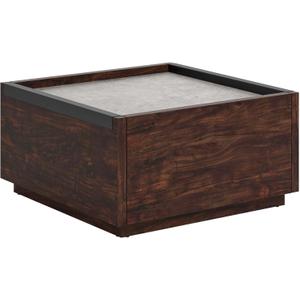 Sauder Manhattan Gate Modern Square Coffee Table, Rich Walnut Finish