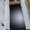 GarveeLife Black Dresser for Bedroom with 6 Drawers, Large Wooden Bedroom Dressers with Power Outlet and Led Lights, 55 in Wide TV Dresser, Wood Modern 6 Drawers Dressers & Chests of Drawers for Room