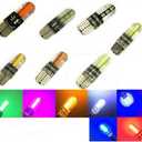 (7-Pack) New 3W COB LED Replacement for Landscape Pathway Light Bulb 12V AC/DC Wedge Base T5 T10 for RV Car Malibu Paradise Moonrays Outdoor Deck Stair Step Path Lights (Red)
