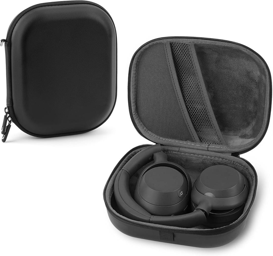 Linkidea Headphones Carrying Case Compatible with Sony WH-1000XM6, WH-1000XM4, WH1000XM3, WH-XB900N, MDR-1000X, Protective Hard Shell Travel Bag with Cable, Charger Storage (Black)