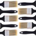 10 Pieces 2 Inch Paint Brush,Flat Paint Brushes Professional Paint Tools with Treated Plastic Handle for DIY Paint,Furniture,Fences,Deck,and Wall Trim (Black 10 Pack)