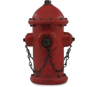 ornerx Resin Fire Hydrant Statue Decor 6" Tall - Small