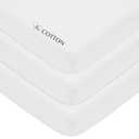 American Baby Company 3 Pack 100% Natural Cotton Fitted Mini Crib Sheets 38" x 24" - Soft & Breathable Small Nesting Portable Sheets, Fits Pack N Play Mattresses, White, for Boys & Girls