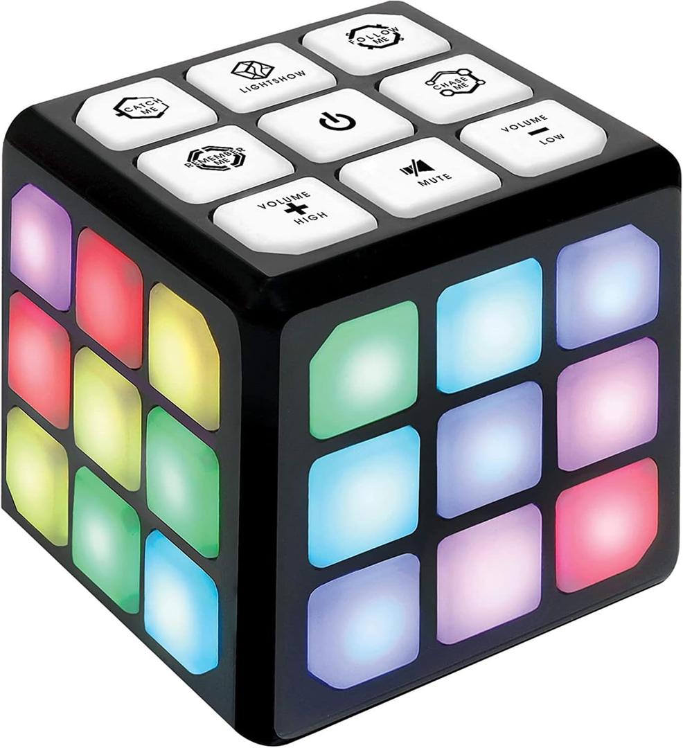 FLASHDASH Flashing Cube Electronic Memory and Brain Game - 4-in-1 Handheld Stem Toys for Kids - Cool Gadgets, Games for Boys and Girls - Fun Family Game for Kids Ages 6-12 - Educational Gift Toy