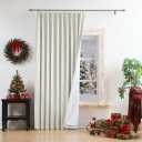 WEST LAKE Natural Bailey French Pinch Pleat Blackout Curtains with Liner, Linen Blended Farmhouse Drapes with Backtabs Hooks, Energy Efficient Window Treatment for Bedroom Living Room, 60"Wx102"L, 1 Panel