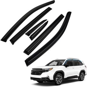 Forester Rain Guards - Window Visors for Subaru Forester 2025-2026, Out-Channel Side Window Rain Guards for Forester, 6PCS, Black, Car Accessories