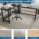 Office Chair Mat for Carpet, 45" x 53" Low Pile Carpet Protector Mat for Office Chair, Under Desk Office Mats for Rolling Chairs, Easy Glide, with Lip