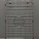 Kitchen Sink Grid 26-1/8"x14-1/4 - Heavy Duty Kitchen Sink Protector with Built-in Strainer & Center Drain, Non-Slip Rubber Feet & Scratch Resistant Bottom Guard