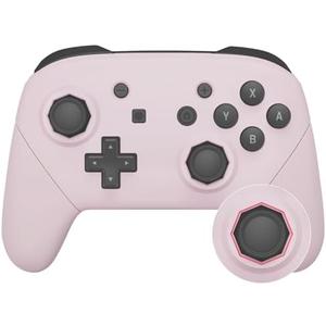 eXtremeRate Cherry Blossoms Pink Octagonal Gated Sticks Faceplate Backplate Handles Cover, DIY Replacement Hand Grip Housing Shell for Nintendo Switch Pro Controller - Controller NOT Included