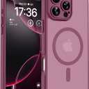 TOCOL for iPhone 16 Pro Max Case Compatible with Magsafe Full Camera Protection Drop Protection Magnetic Translucent Matte Back Bumper Phone Case for 16 Pro Max 6.9-Inch (Plum)