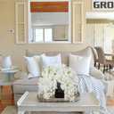 Artificial White Flower Tree 13.8" Tall with Silk Wisteria Flower and Realistic Wood Fake Bonsai Tree Plants Zen Garden Faux Plants for Spring Home Bedroom Office Bathroom Centerpiece Decor