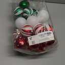 30PCS Christmas Ball Ornaments, 2.36" Red Green White Xmas Balls Decoration, Shatterproof Christma Balls Ornaments for Xmas Tree, Painting & Glittering Hanging Ball for Party Event