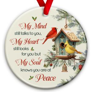 Cardinal Christmas Ornament - in Loving Memory Ornament, Memorial Gifts for Loss of Loved One, Remembrance Ornaments for Christmas Tree, Sympathy Gift Ideas, Condolence Gifts for Family