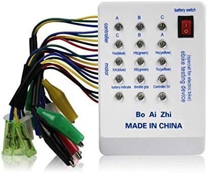 ZHANGLI E-Bike Tester 24V/36V/48V/60V/72V Brushless MotorTester with Indicator, Portable Riding Quick Battery Powered Spared Device Tester Controller