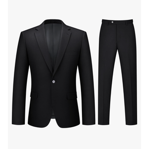 Mens Suit 2 Piece Suits for Men One Button Slim Fit Solid Jacket & Pants Tuxedo Set Business Wedding Party Size M