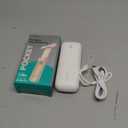 Aecooly Slim Portable Fan, Thin Handheld Fan, USB Rechargeable Mini Personal [24H Max Cooling Time], Battery Powered Small Foldable Pocket for Travel, Summer, Gifts for Women, Girls -White (1 Pack without Mirror)