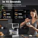 AIRMSEN 20 Bar Espresso Machine with Automatic Milk Frother, Cappuccino & Latte Coffee Maker with Quick Brew Dual Boiler (1350W + 1000W), Stainless Steel, 60oz Water Tank, Touchscreen