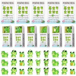48 Sets Employee Appreciation Gifts Bulk Luminous Resin Animals Breathing Box Team Building Emotional Support Party Favor Thank You Gifts for Coworkers Staff(Frog)