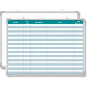 AmazingSpark Lined Whiteboard Blank Grid Aluminum Frame Dry Erase Board Reusable Wall Mounted Board for Scheduling, to Do Lists Weekly Planning Home Work(36 x 24 Inch,Colorful Project Planning)