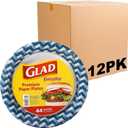 Glad Disposable Paper Plates, Blue Weave Design, 10 Inch, 44 Count, 12-Pk, 10 Inch - 528 Count