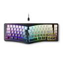 7KEYS Wired Ergonomic Keyboard, Compact Mini Split Keyboard 69 Keys, 14+ RGB Backlight, Detachable USB Type-C Cable, Natural and Comfortable Typing for Desktop Windows PC Laptop MAC (Gray)