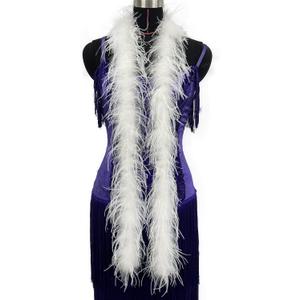 2 Yards 30g Fluffy Marabou Ostrich Feather Trim for DIY Craft Sewing Trim Home Wedding Party Decoration-White
