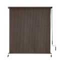 Sunoff Patio Blinds Outdoor for Porch, Cordless Patio Roller Up Shades with Shade Cloth for Porch Gazebo Pergola Balcony Backyard, 2 Poles & 1 Fabric, Mocha, 72" Wx72 H