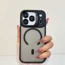 Magnetic for iPhone 17 Pro Max Case(Compatible with MagSafe) Camera Lens Protector & Kickstand, Military Shockproof Slim Phone Cover Anti-Scratch, Anti-Yellowing, Drop Protection Black