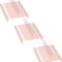 Skirt Hangers，Pants Hangers with Clips，360 ° Swivel Hooks Space Saving Hangersfor Pants, Skirts, Clothes, Jeans (30 Pack, Pink)