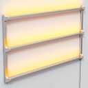 KORRTFID Vinyl Record Shelf Wall Mount with LED Lights, Floating Shelf for Vinyl Record Display, 51-INCH Aluminum Alloy Record Holder for Wall Decor, Fits All LPs and Albums, Large